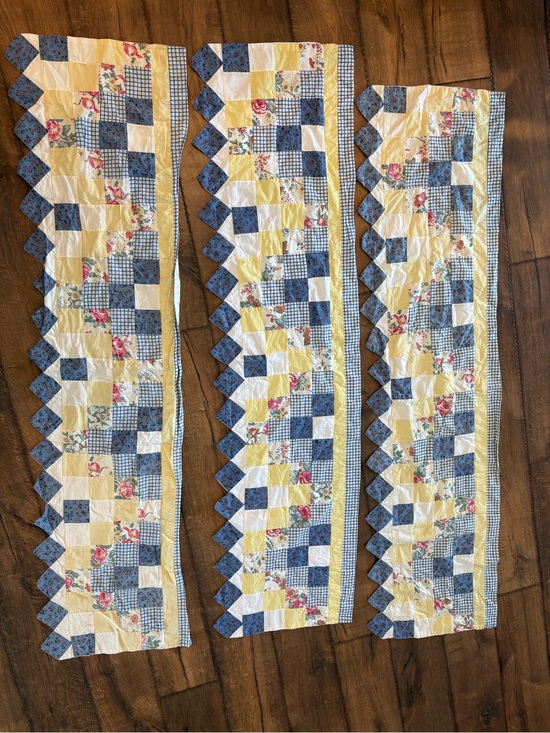 Other - Vintage patchwork curtain valance set of 3